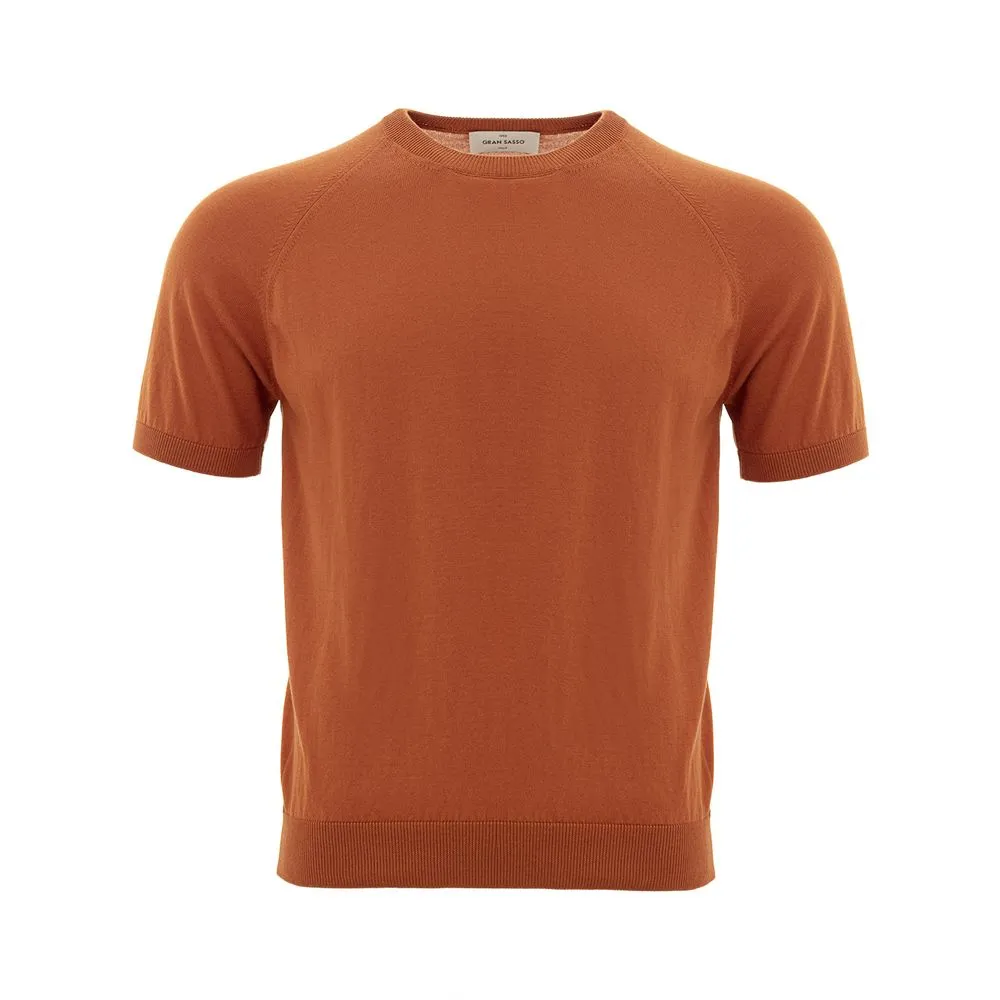 Gran Sasso Men's Brown Cotton T-Shirt - Timeless Casualwear