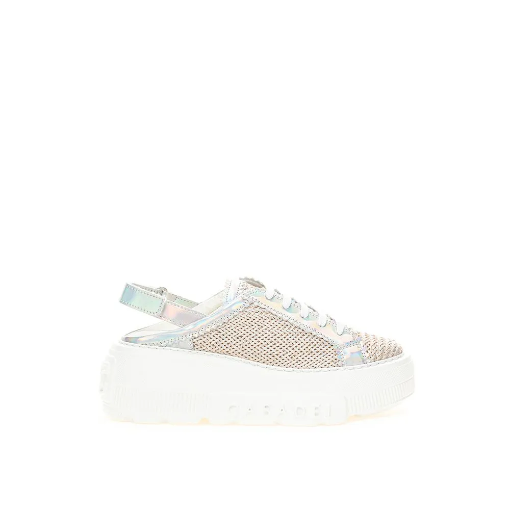 Casadei Women's Beige Italian Leather Sneakers For Women