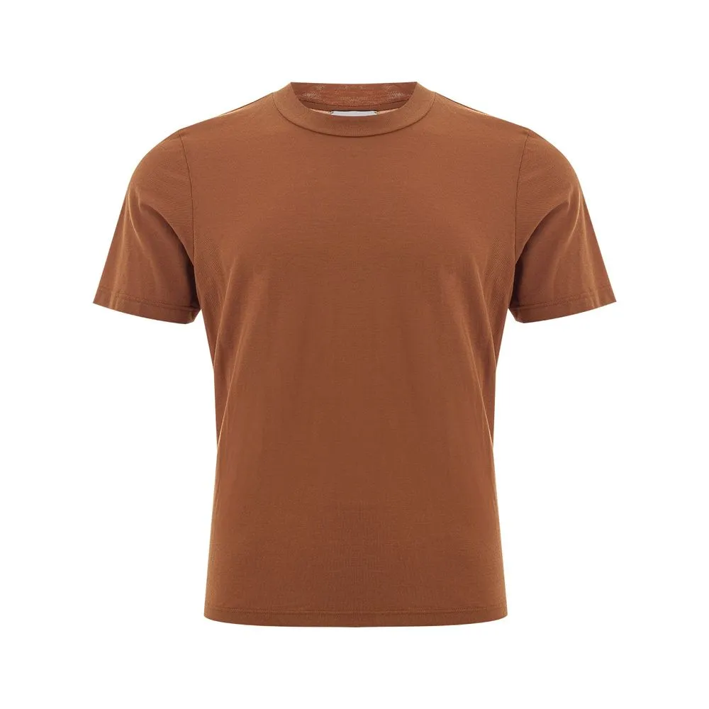 Gran Sasso Men's Elegant Cotton T-Shirt in Rich Brown