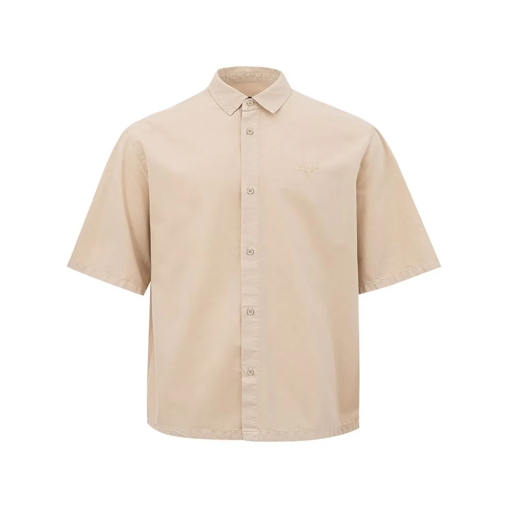 Armani Exchange Men's Elegant Beige Men's Fashion Shirt