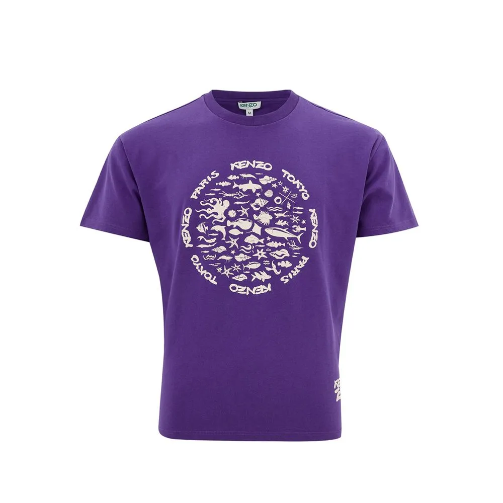 Kenzo Men's Exquisite Purple Cotton Tee for Men