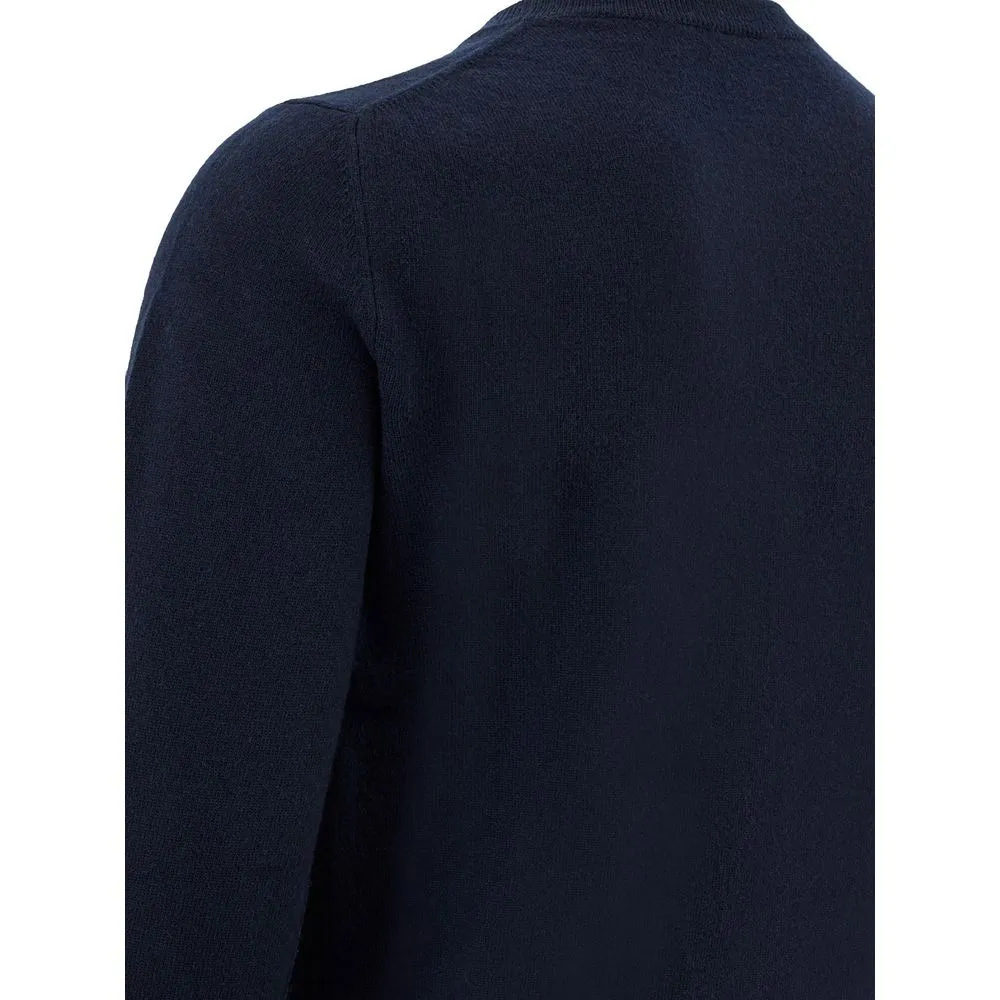 Valentino Men's Elegant Blue Wool Sweater for Men