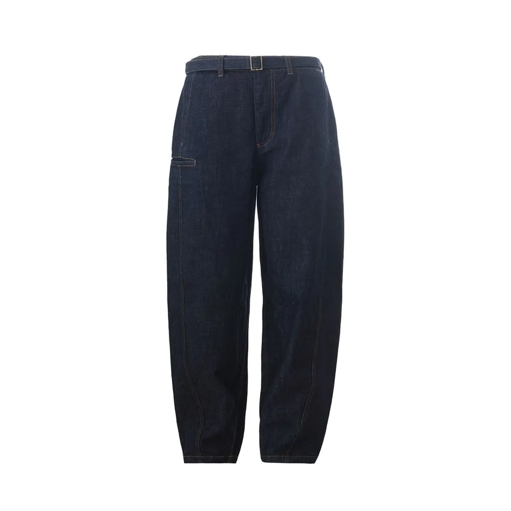Emporio Armani Men's Elegant Cotton Blue Pants for Men