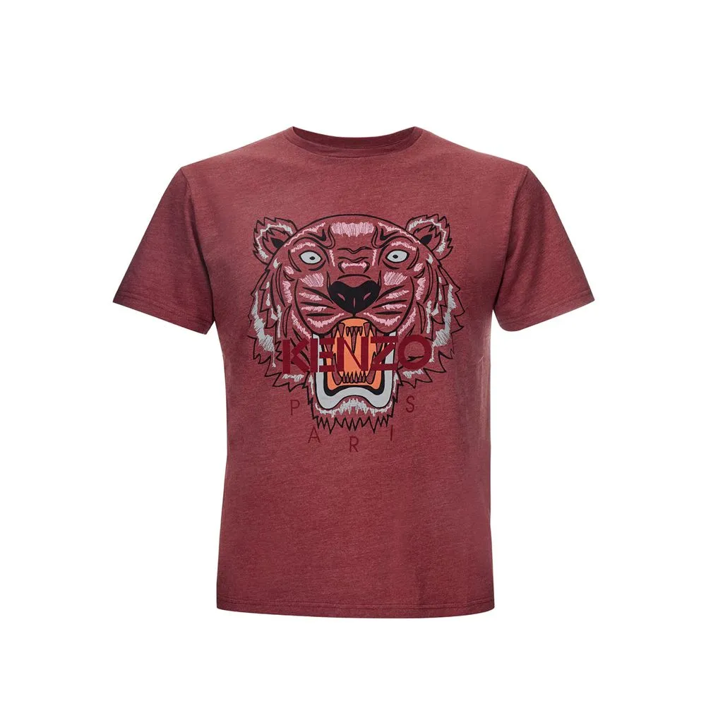 Kenzo Men's Vibrant Red Cotton Tee for Stylish Men