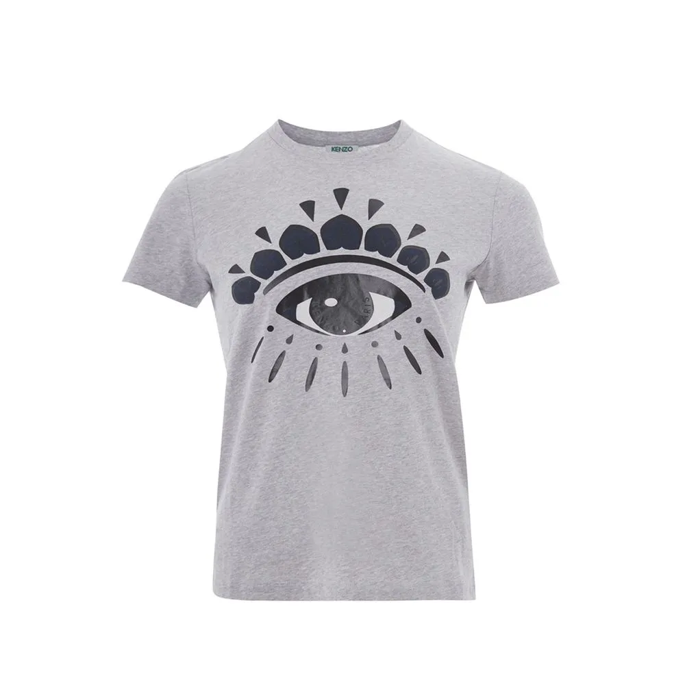 Kenzo Women's Elegant Gray Cotton Kenzo Top for Women
