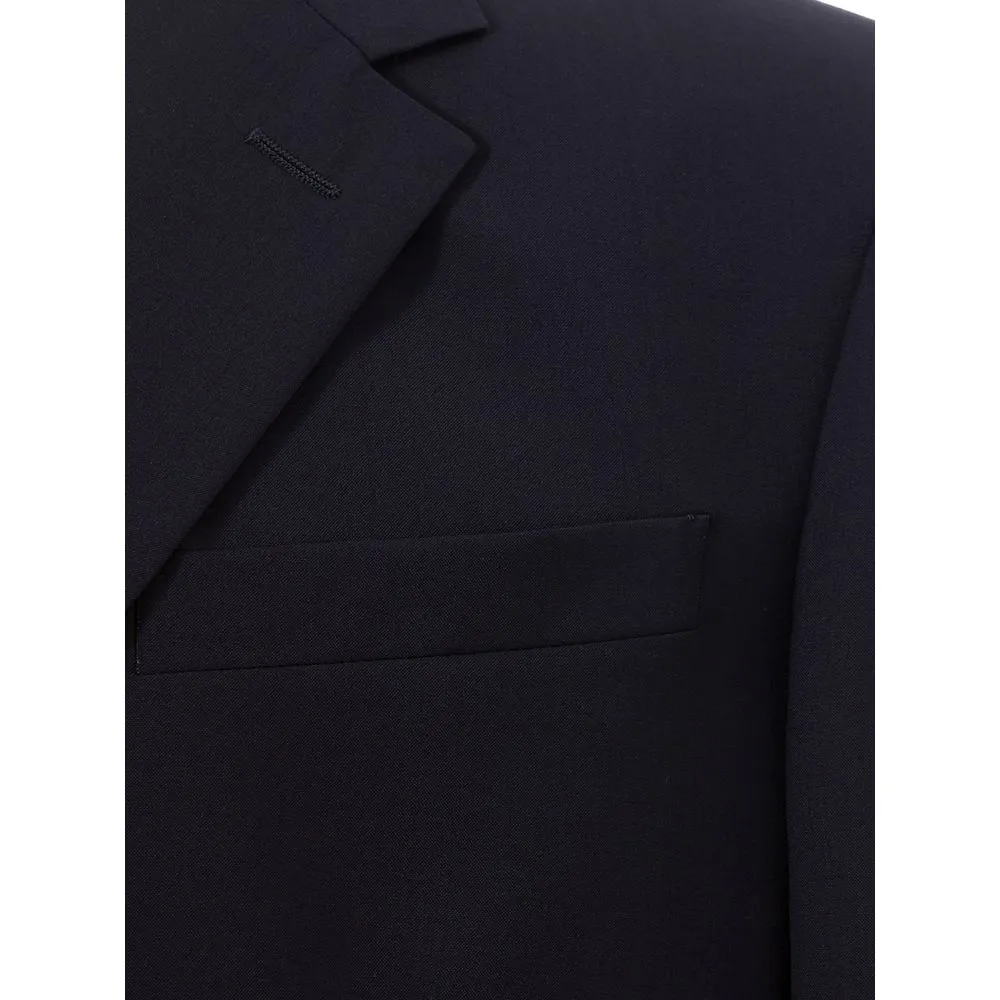 Prada Men's Elegant Wool Blue Men's Jacket