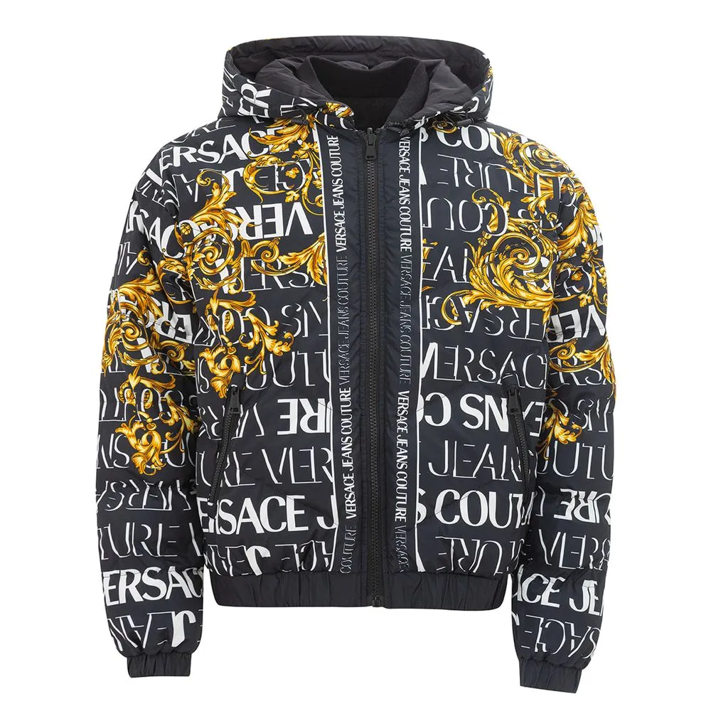 Versace Jeans Men's Sleek Black Versace Polyamide Jacket