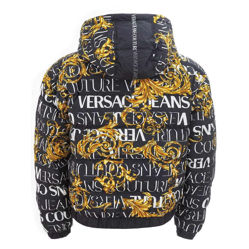 Versace Jeans Men's Sleek Black Versace Polyamide Jacket