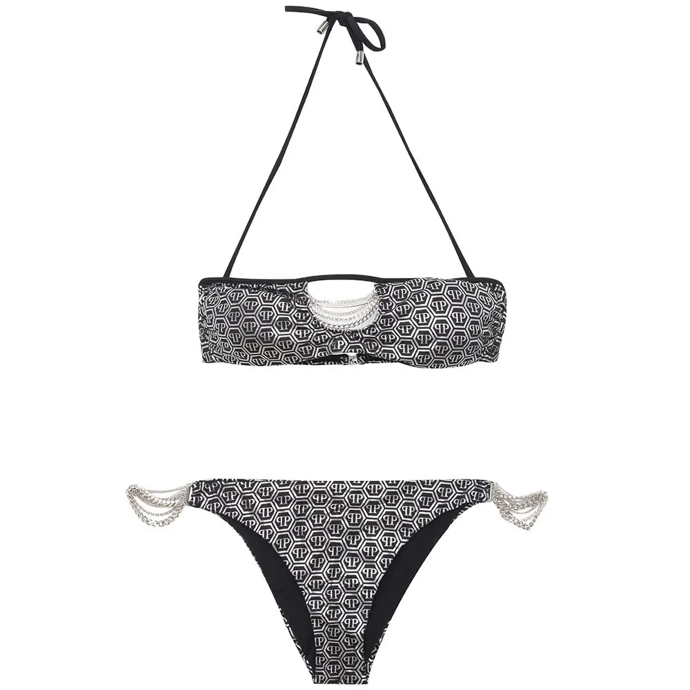 Philipp Plein Women's Silver Shimmer Elegance Swimwear