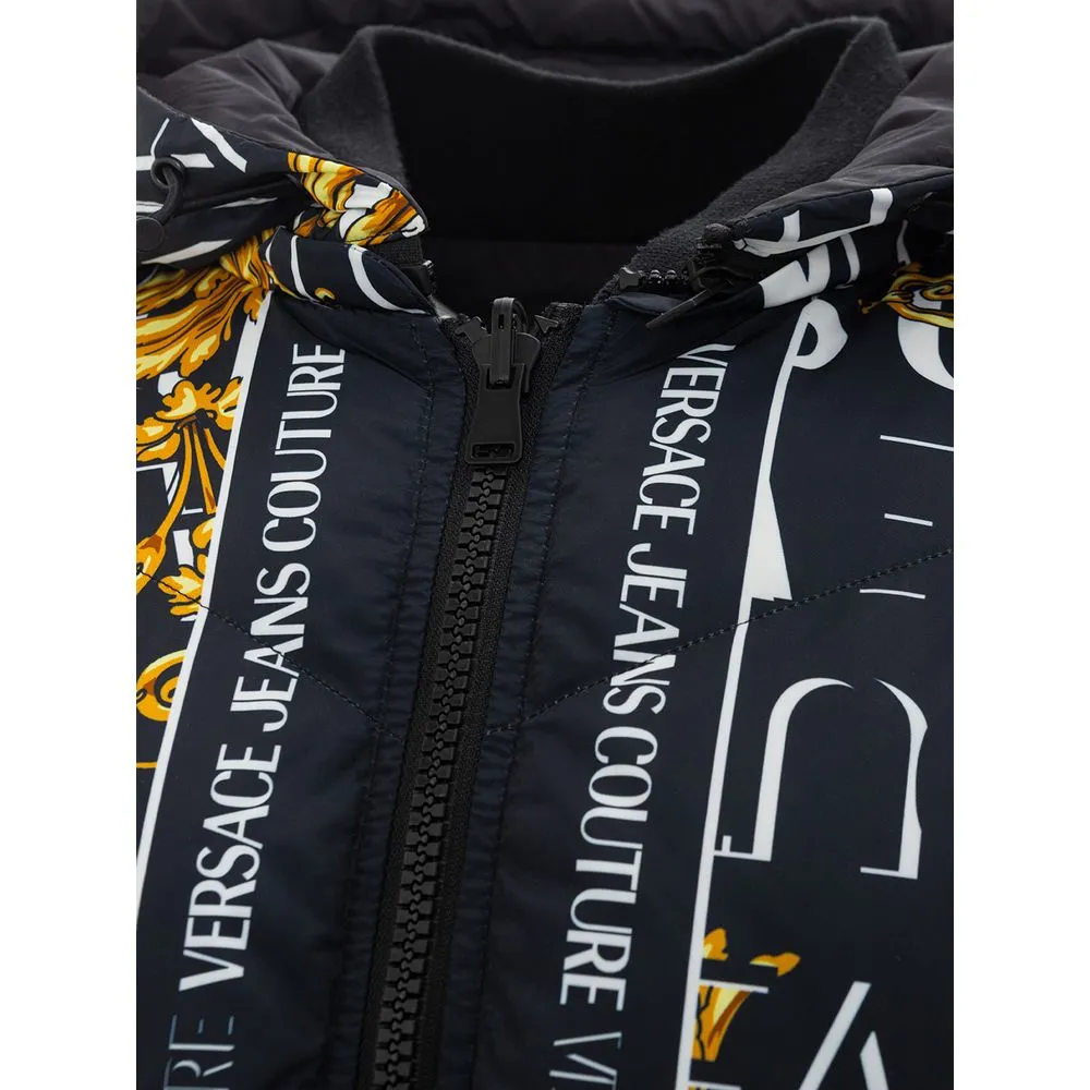 Versace Jeans Men's Sleek Black Versace Polyamide Jacket
