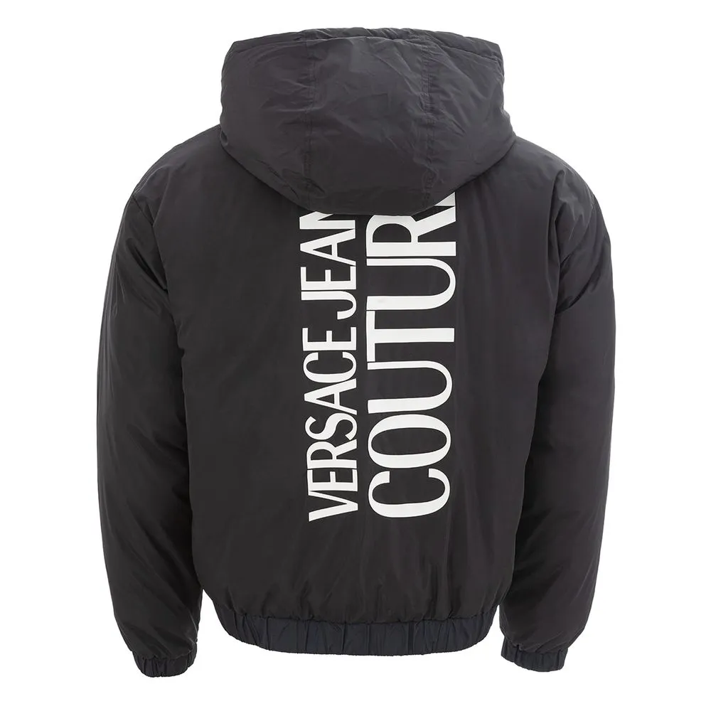 Versace Jeans Men's Sleek Black Versace Polyamide Jacket