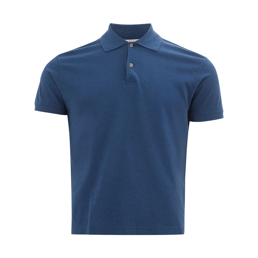 Elegant Italian Cotton Polo Shirt in Blue