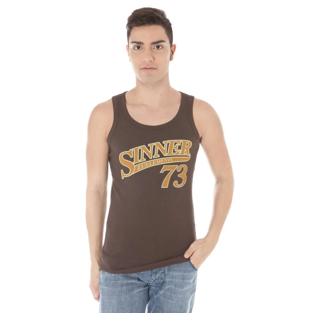 Zuelements Men's Brown Cotton T-Shirt