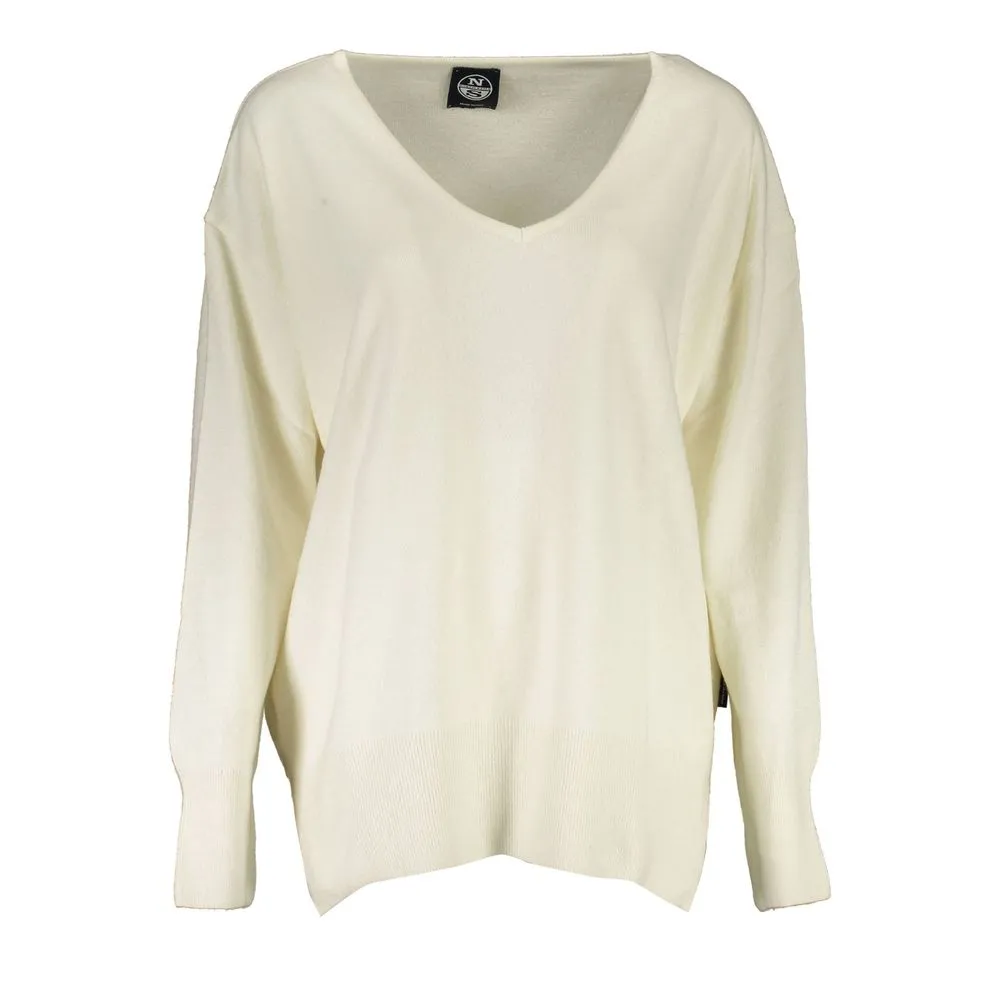 North Sails White Wool Women Sweater