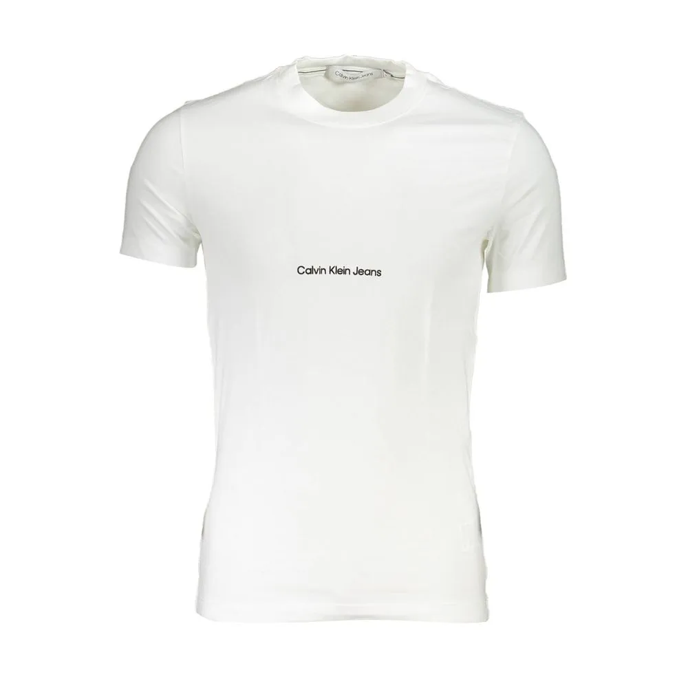 Calvin Klein White Cotton Men T-Shirt
