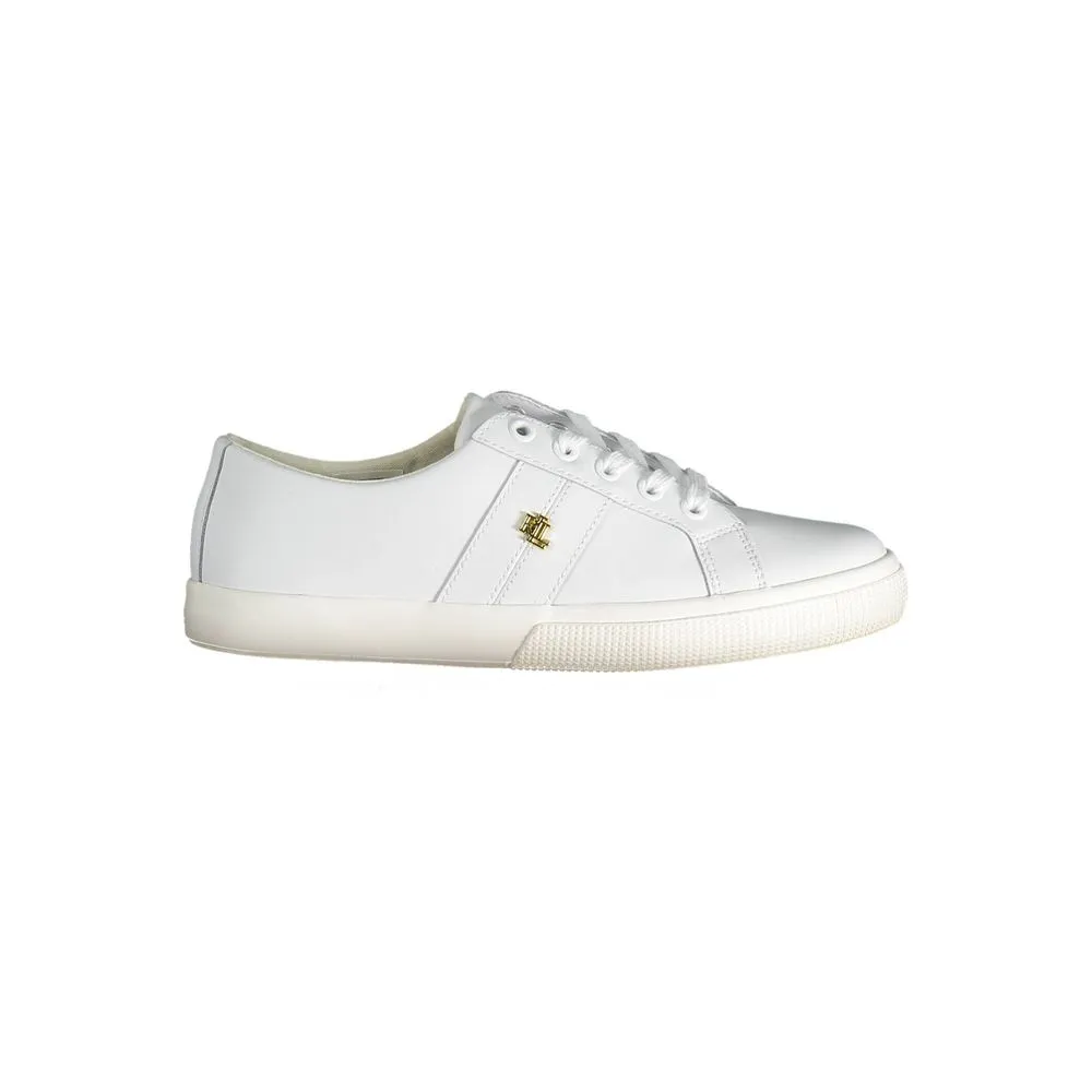 Ralph Lauren Women's White Polyester Sneaker