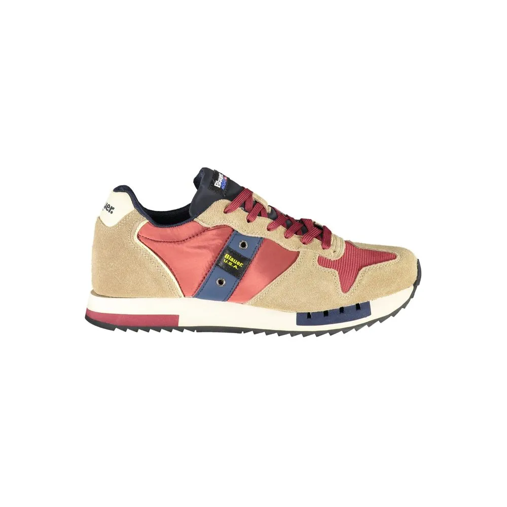 Blauer Men's Beige Sports Sneakers with Contrast Accents