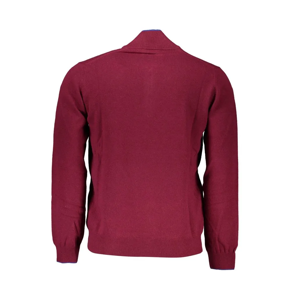 Harmont & Blaine Men's Elegant Half-Zip Sweater with Embroidery Detail