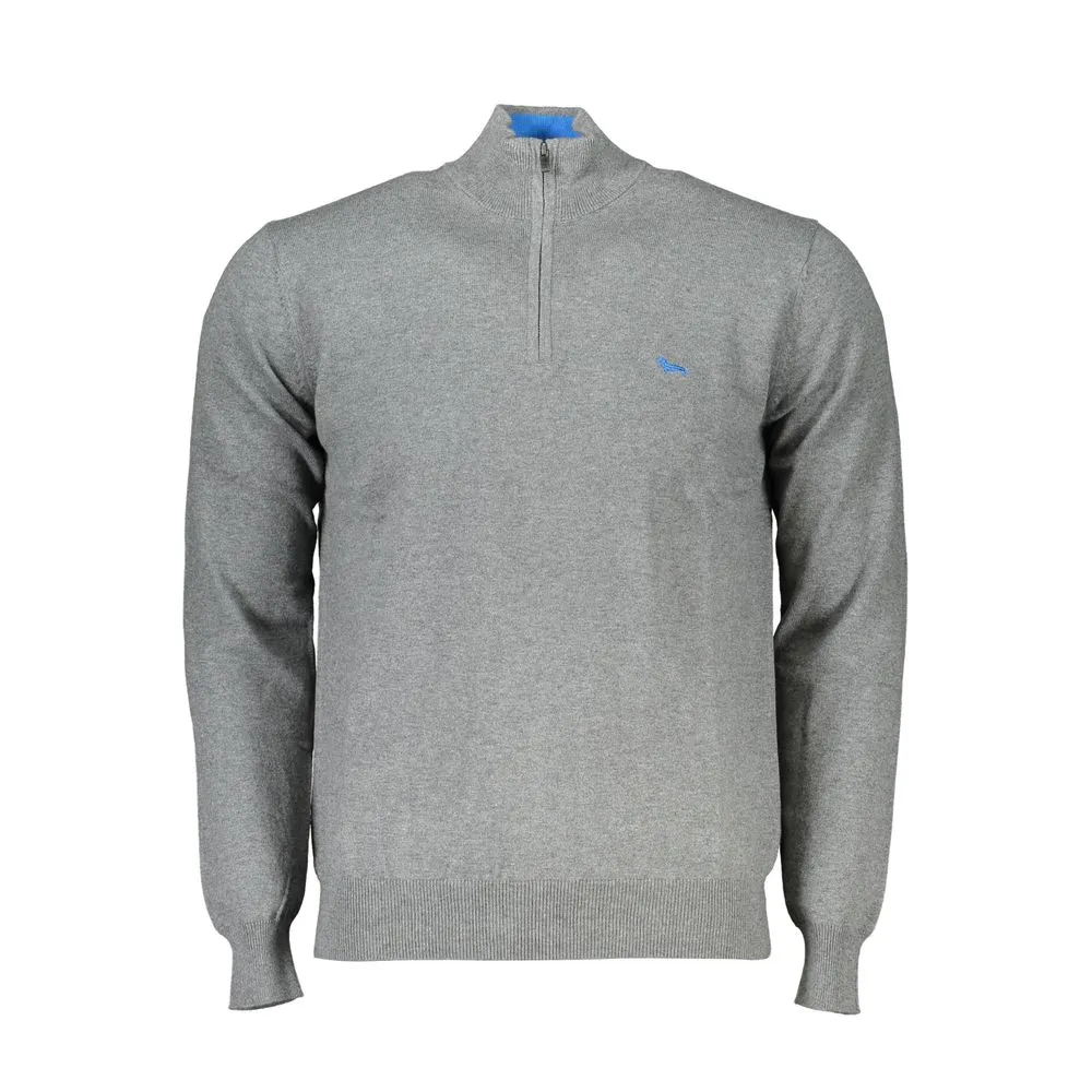 Harmont & Blaine Men's Sophisticated Half-Zip Embroidered Sweater
