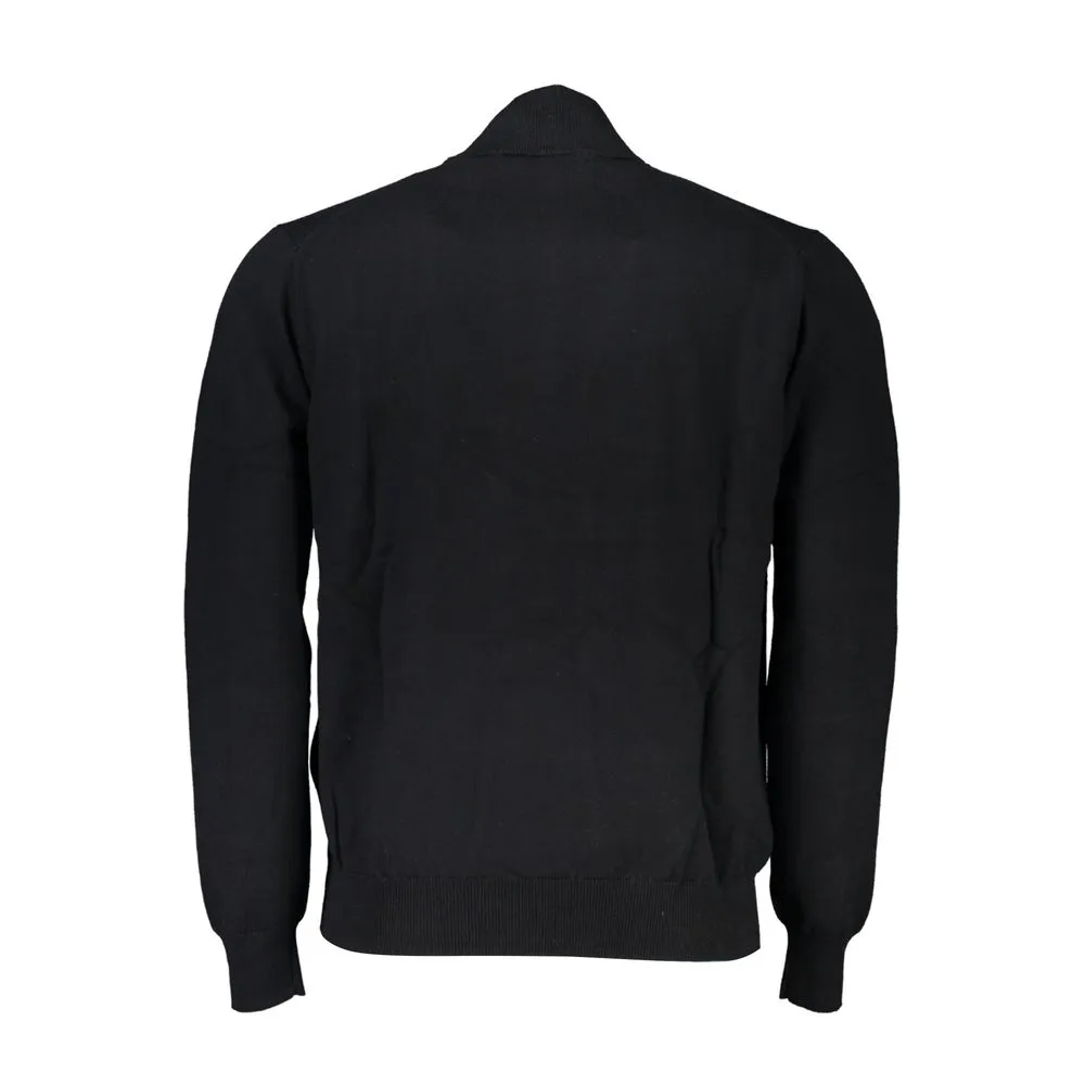 Harmont & Blaine Men's Elegant Half-Zip Sweater with Embroidered Detail