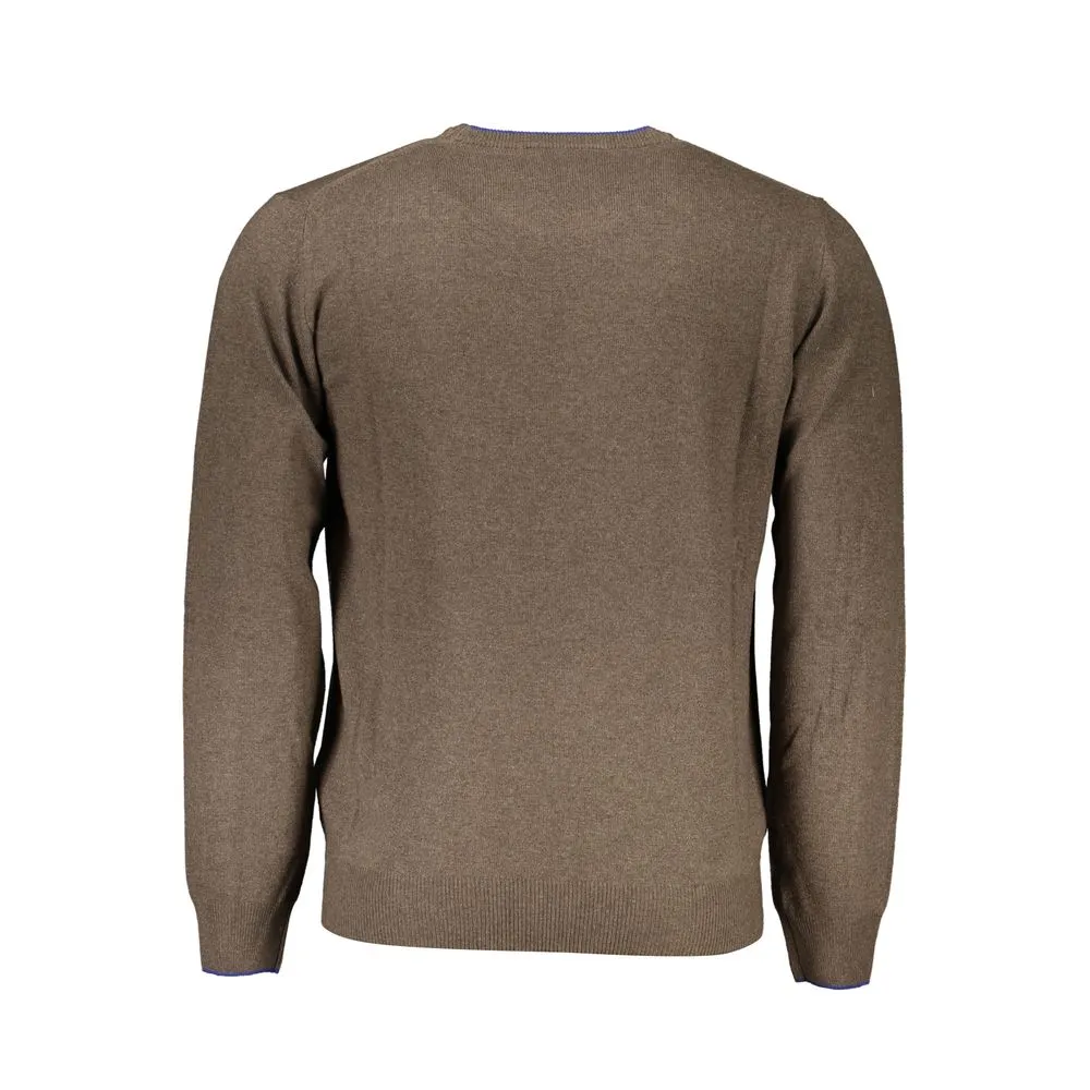 Harmont & Blaine Men's Elegant Crew Neck Contrast Detail Sweater