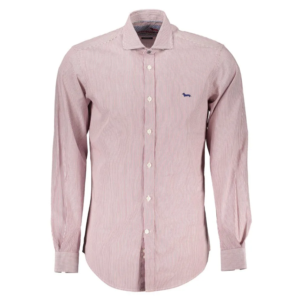 Harmont & Blaine Men's Chic Pink Narrow-Fit Organic Cotton Shirt
