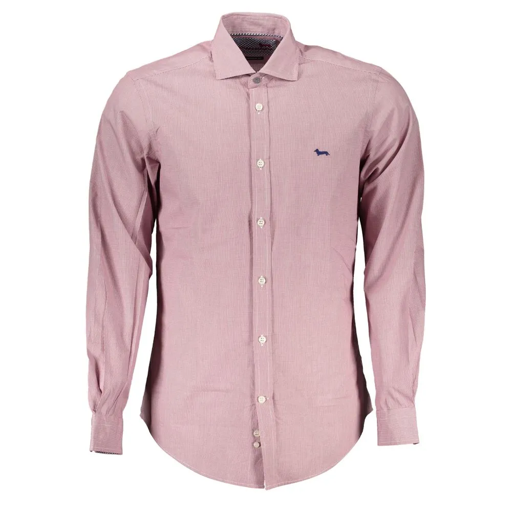 Harmont & Blaine Men's Chic Pink Narrow Fit Long Sleeve Shirt