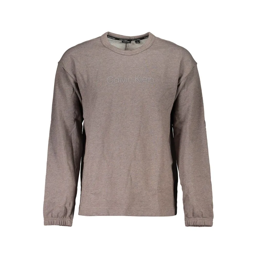Calvin Klein Men's Chic Brown Brushed Logo Sweatshirt