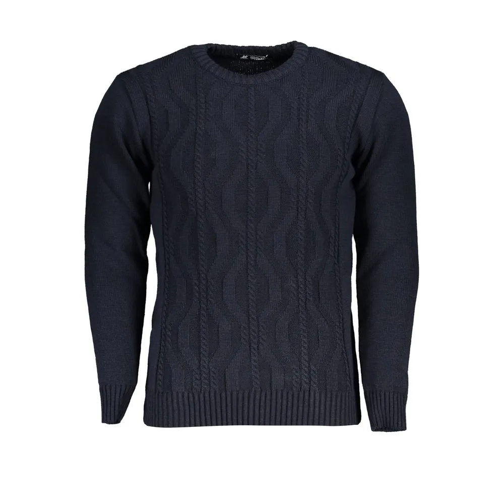 U.S. Grand Polo Men's Blue Fabric Sweater