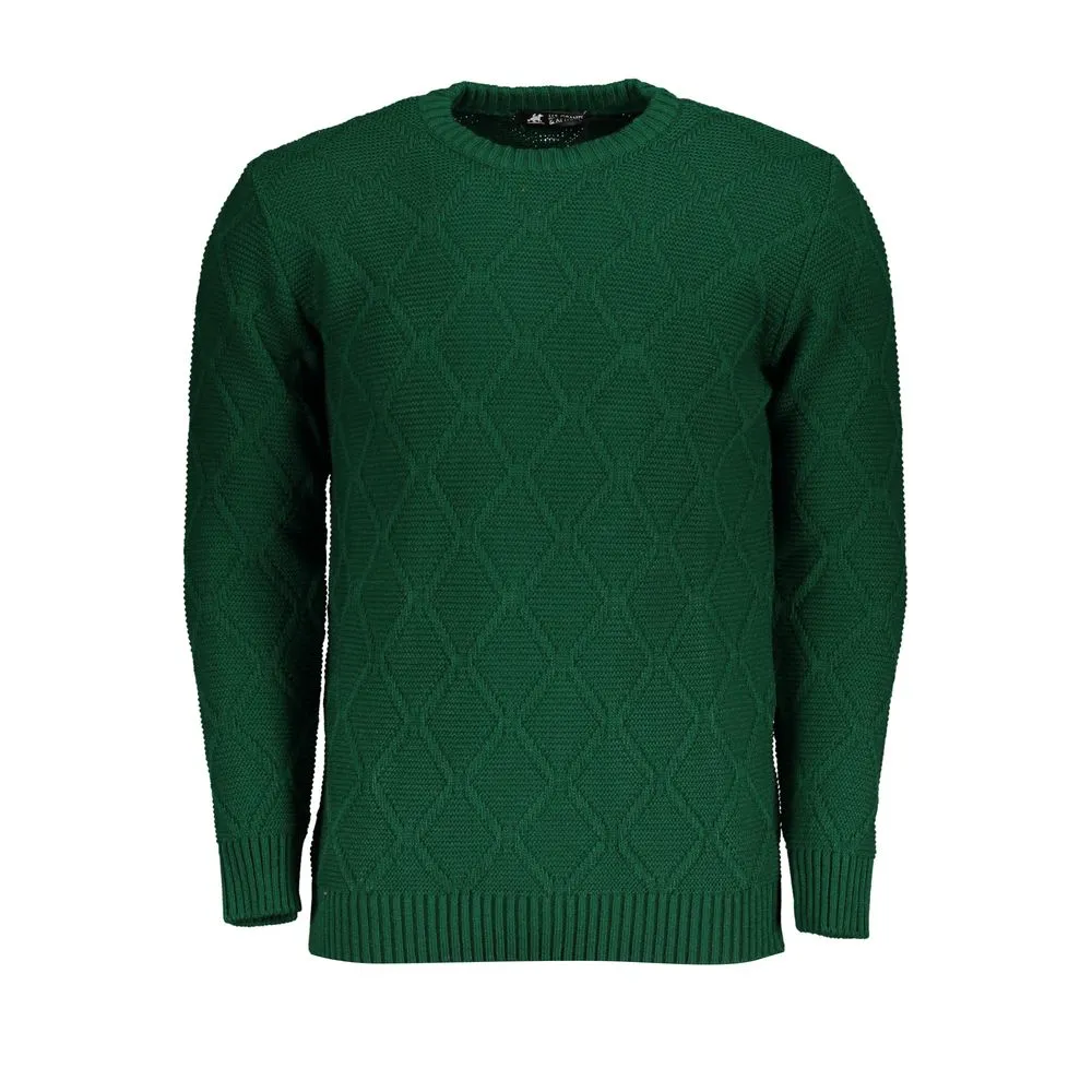 U.S. Grand Polo Men's Green Fabric Sweater