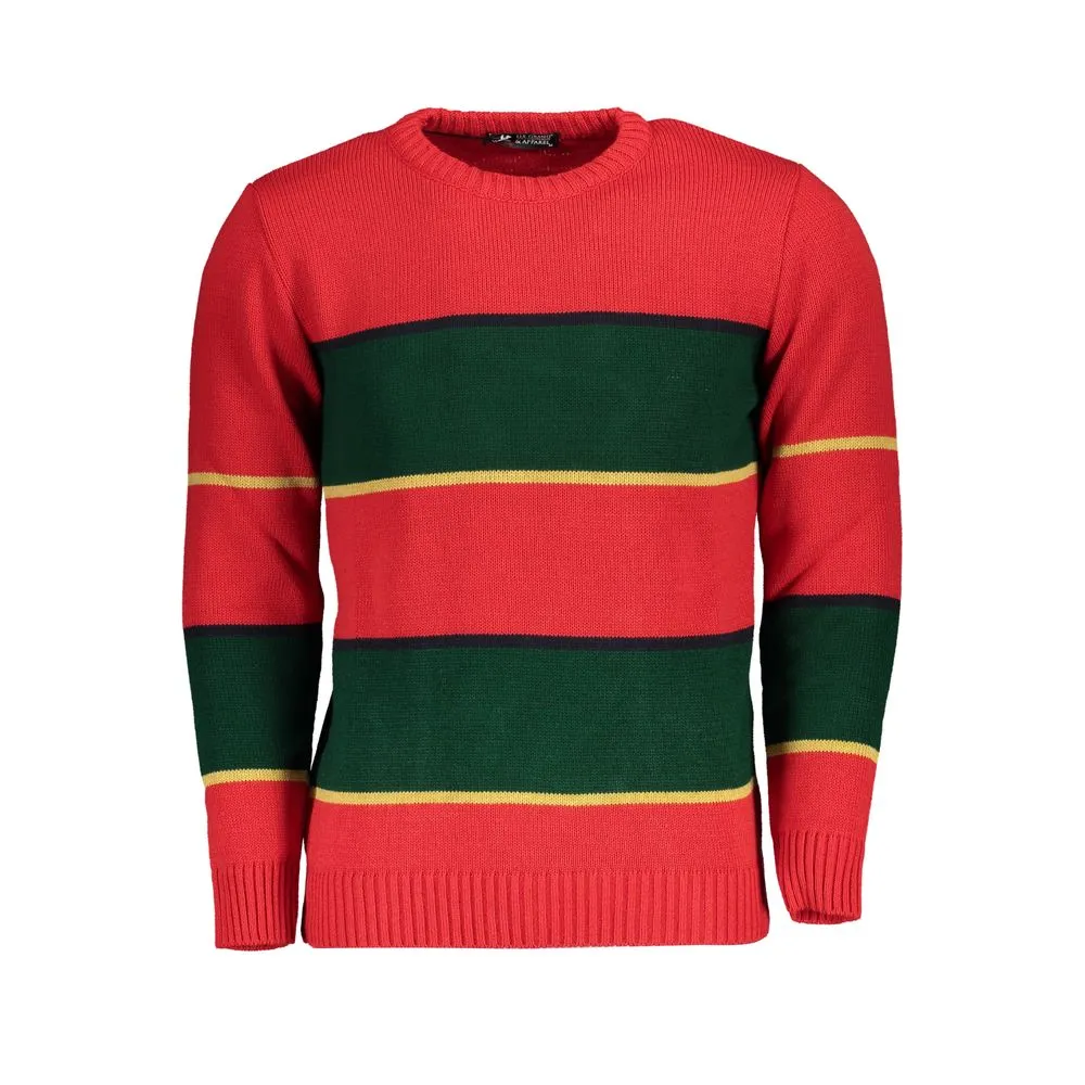 U.S. Grand Polo Men's Chic Crew Neck Contrast Detail Sweater