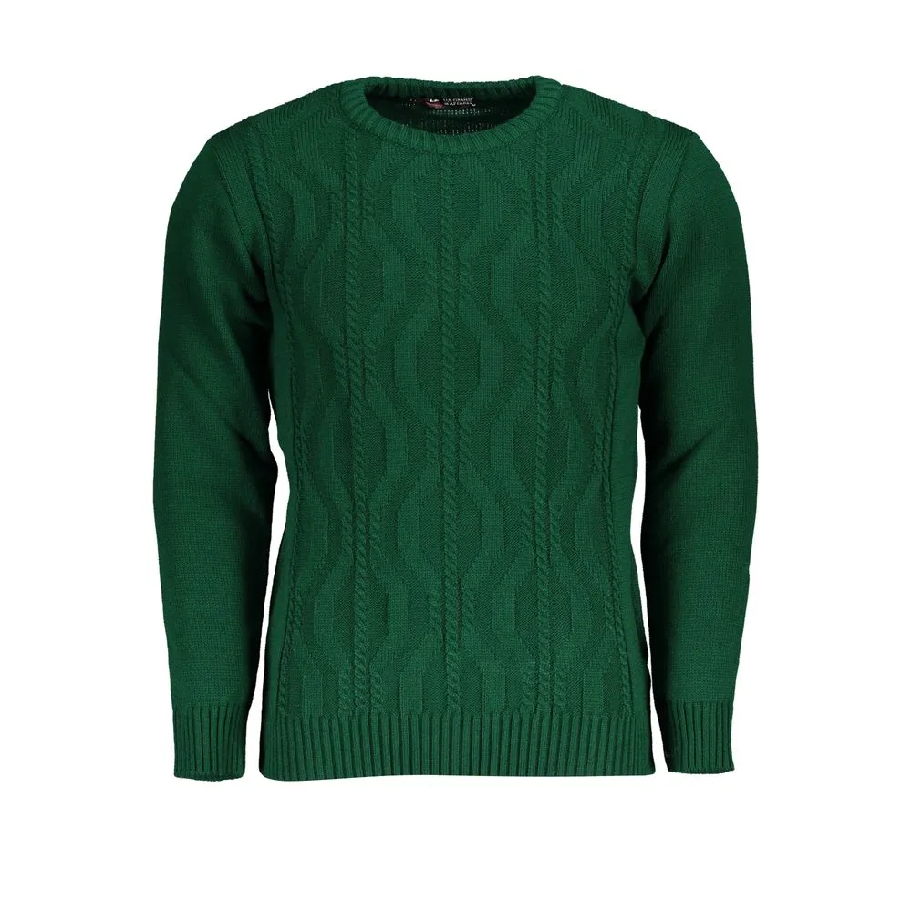 U.S. Grand Polo Men's Green Fabric Sweater