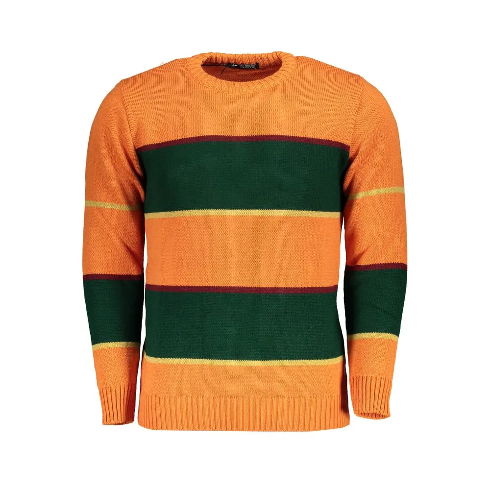 U.S. Grand Polo Men's Orange Fabric Sweater