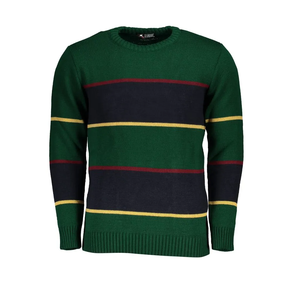 U.S. Grand Polo Men's Green Fabric Sweater