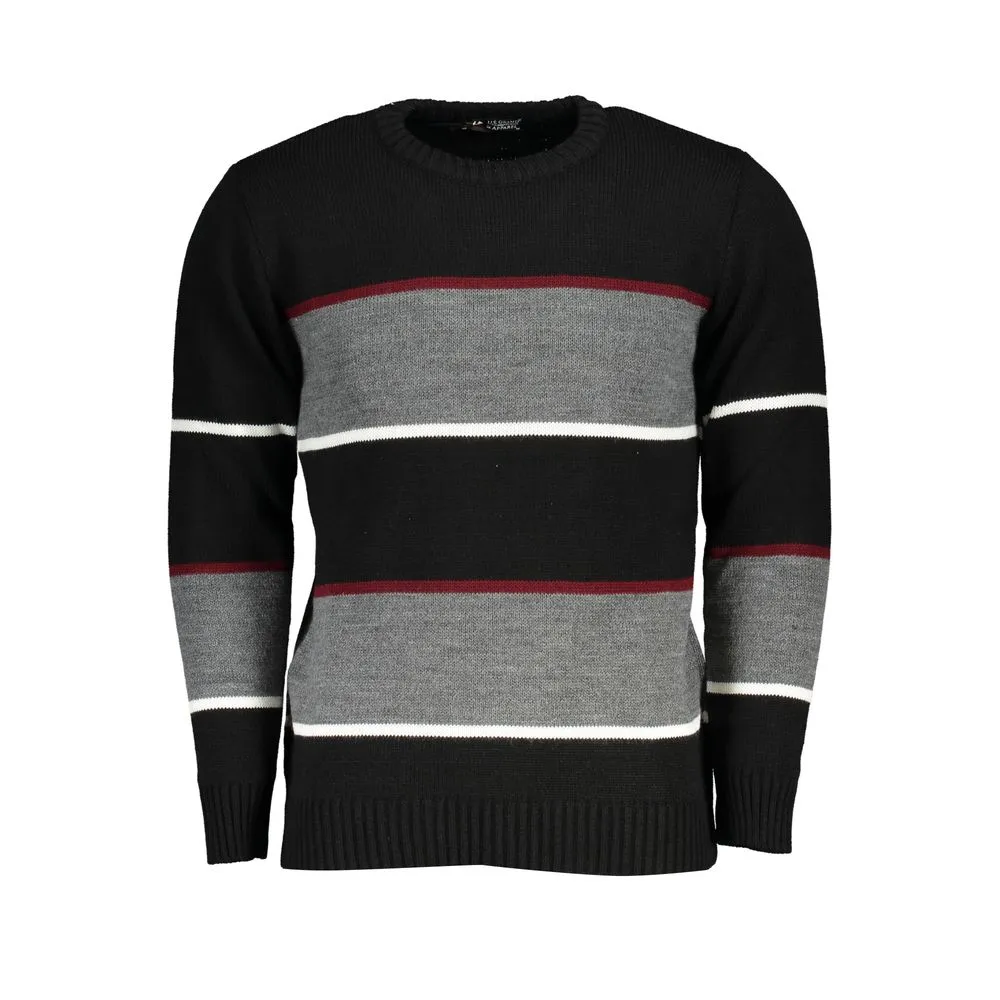 U.S. Grand Polo Men's Black Fabric Sweater