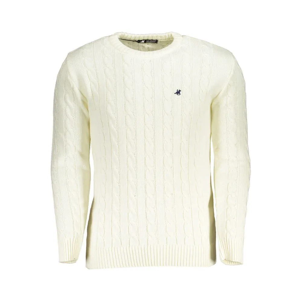 U.S. Grand Polo Men's White Fabric Sweater
