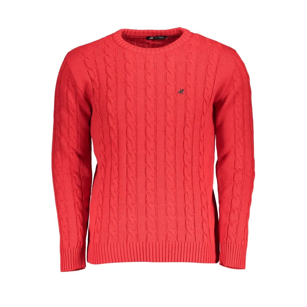U.S. Grand Polo Men's Red Fabric Sweater