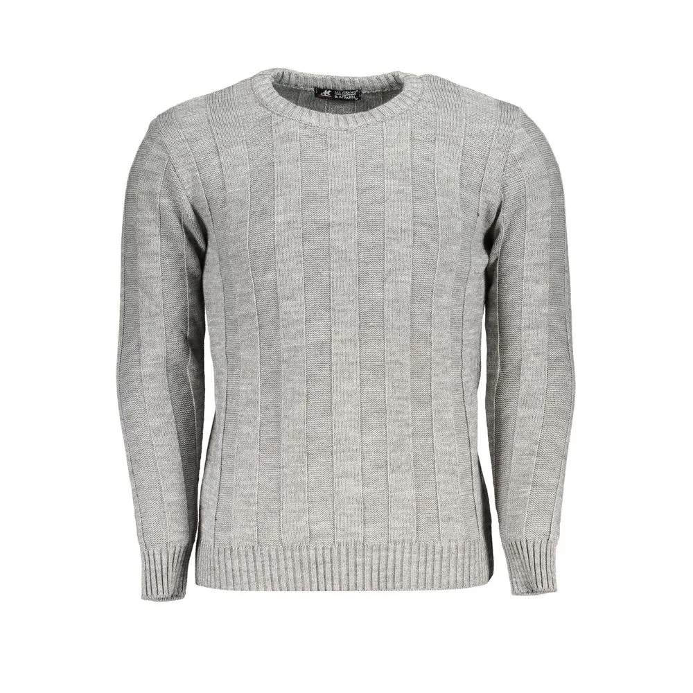 U.S. Grand Polo Men's Gray Fabric Sweater