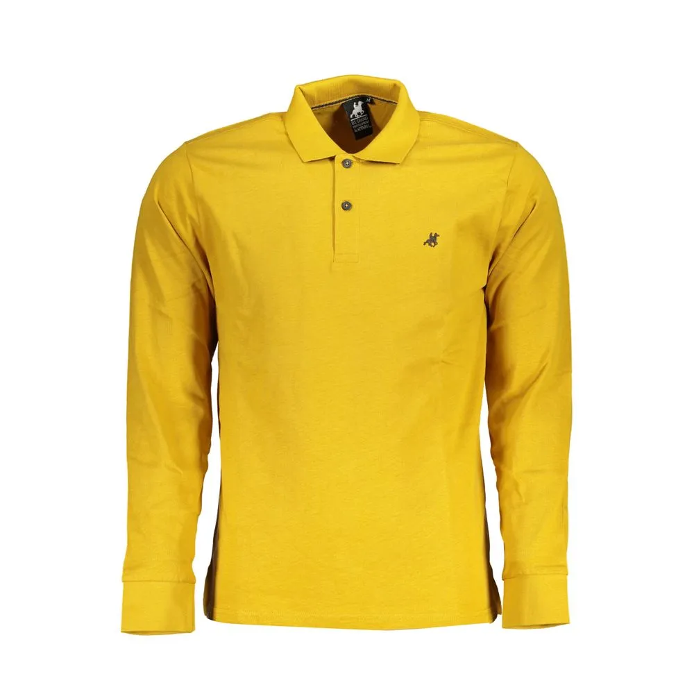 U.S. Grand Polo Men's Classic Yellow Cotton Polo with Embroidery