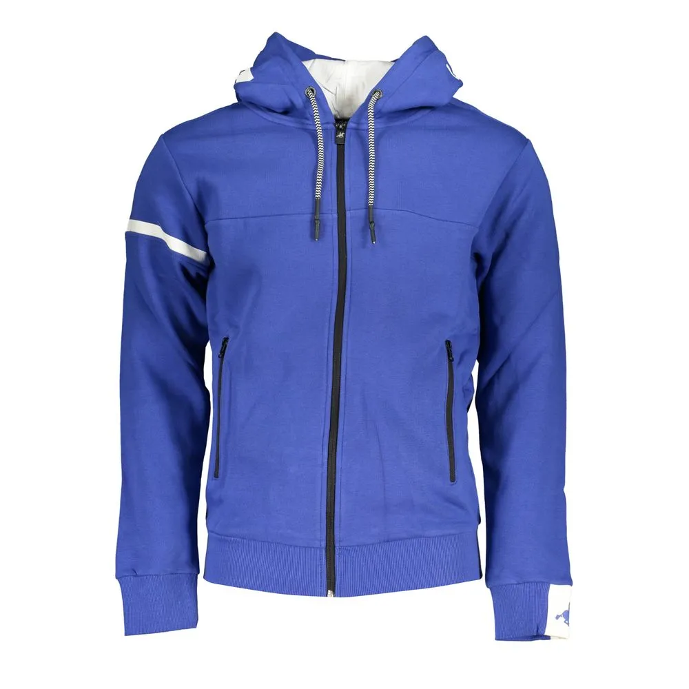 U.S. Grand Polo Men's Classic Blue Hooded Fleece Sweatshirt