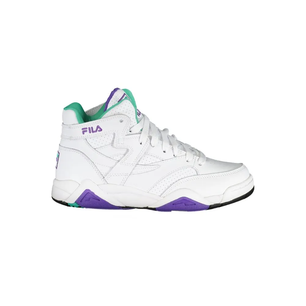 Fila Women's Chic White Laced Sports Sneakers with Contrast Accents
