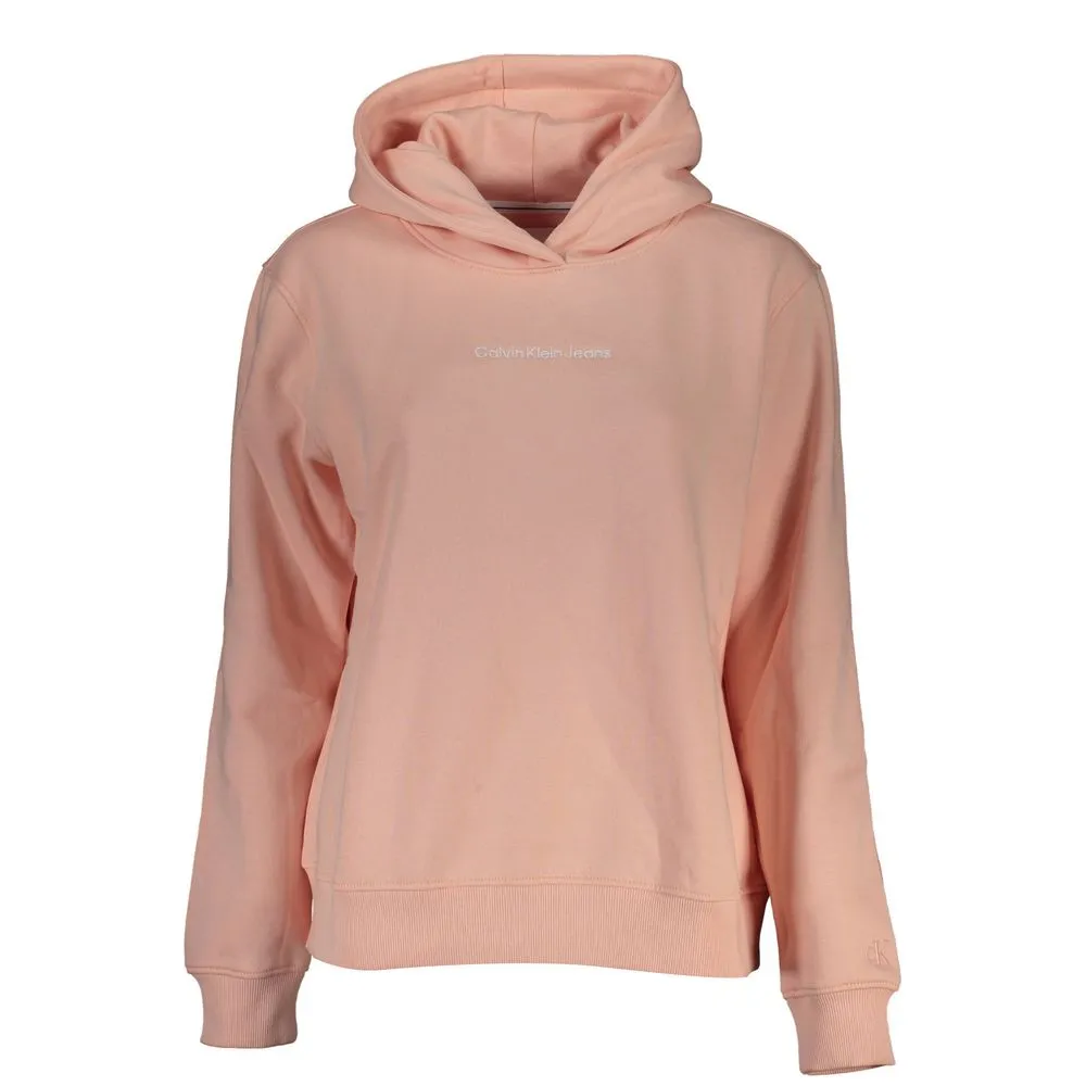 Calvin Klein Women's Chic Pink Hooded Fleece Sweatshirt