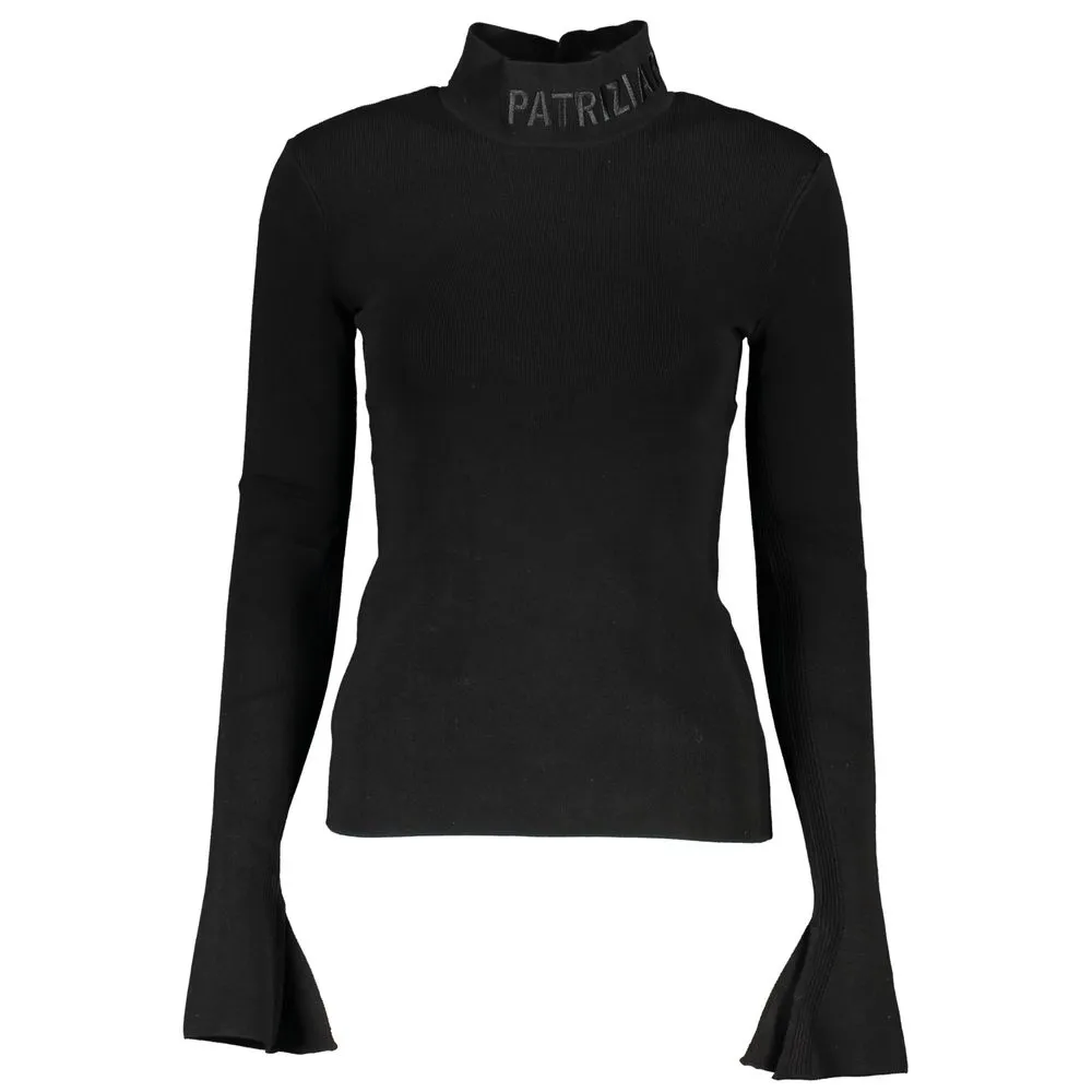 Patrizia Pepe Women's Elegant Turtleneck Embroidered Sweater
