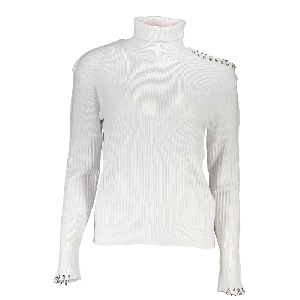 Patrizia Pepe Women's Chic Turtleneck Sweater with Contrast Details