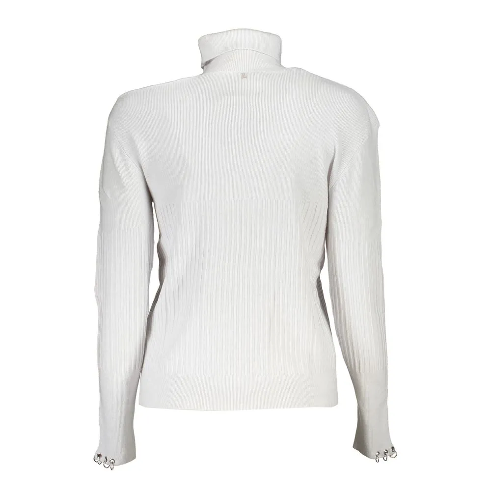 Patrizia Pepe Women's Chic Turtleneck Sweater with Contrast Details