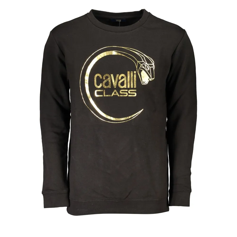 Cavalli Class Men's Black Cotton Sweater