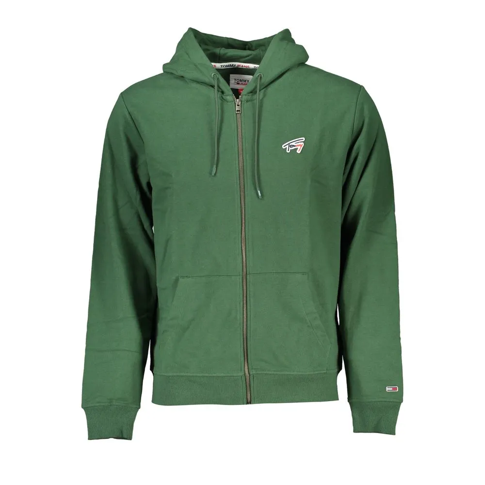 Tommy Hilfiger Men's Chic Green Hooded Zip Sweater