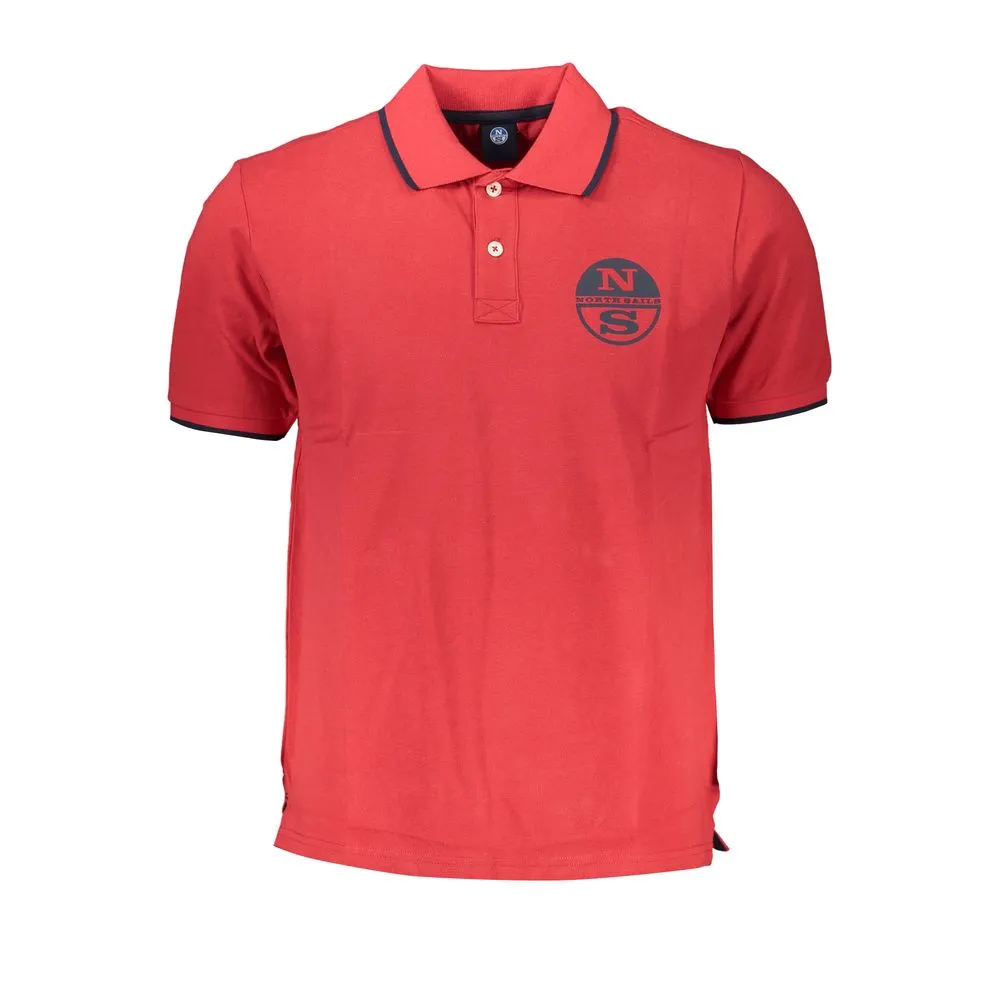 North Sails Men's Red Cotton Polo Shirt