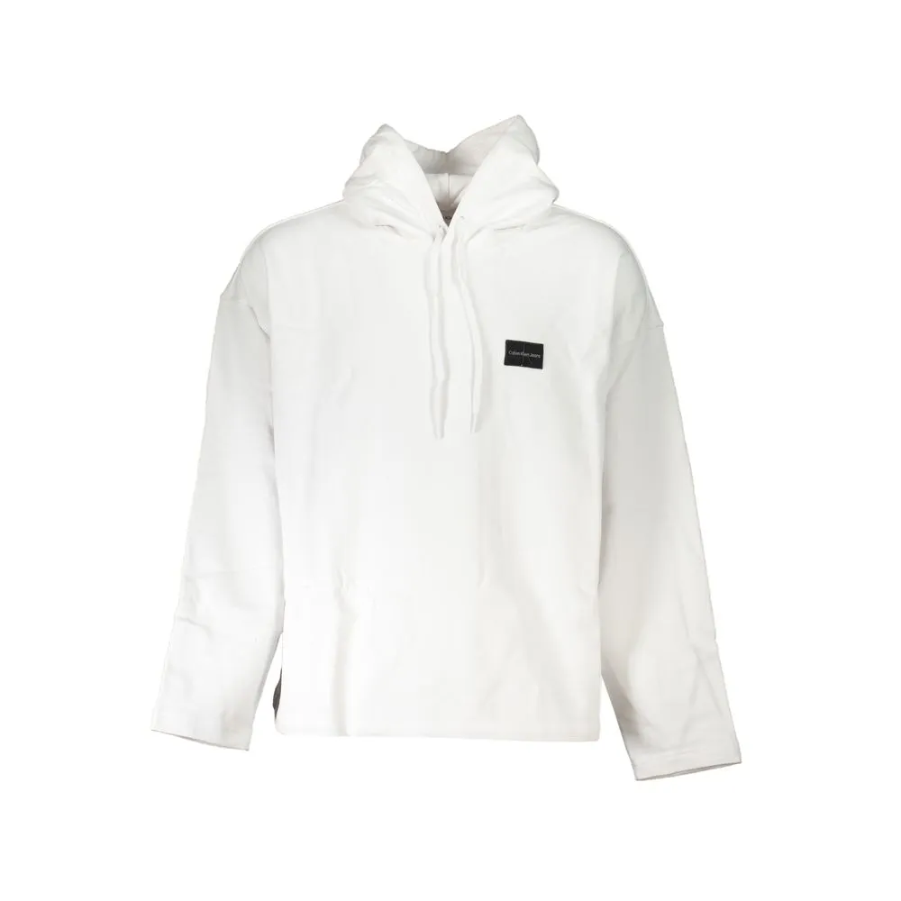 Calvin Klein Men's Eco-Chic White Hooded Sweatshirt