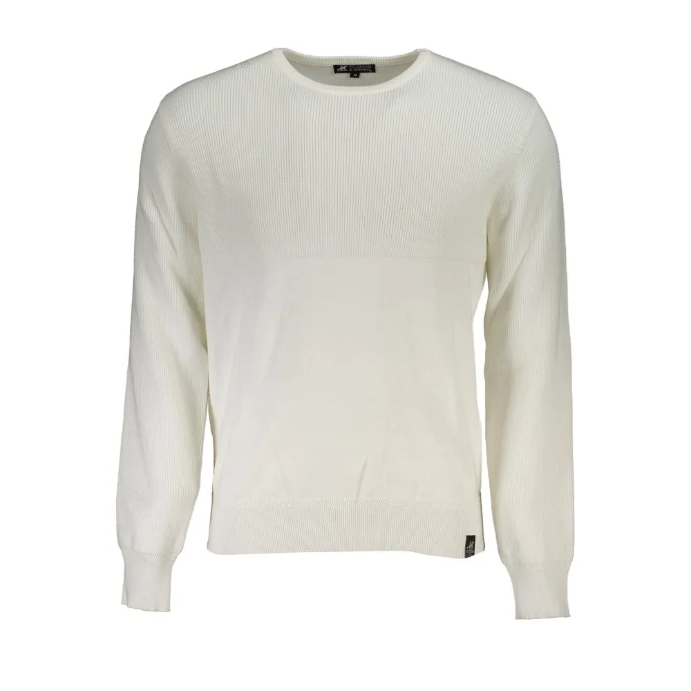 U.S. Grand Polo Men's Crew Neck Sweater with Contrast Details